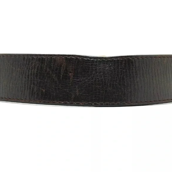 Louis Vuitton Mens Brown Leather Belt sz 32 - Picture 3 of 10